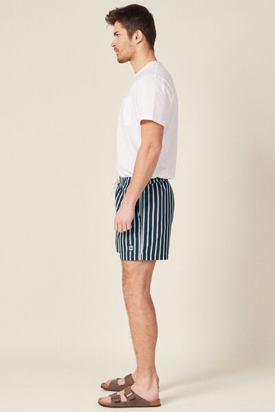Short de bain bleu marine homme