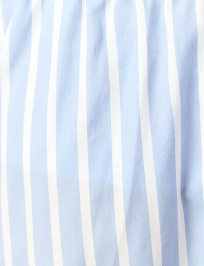 Jupe longue évasée en coton bleu ciel femme