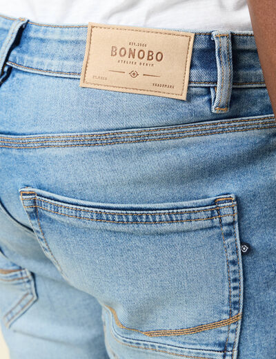 Jeans regular 5 poches denim used homme