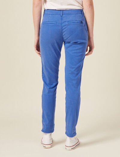 Pantalon chino Instinct bleu electrique femme