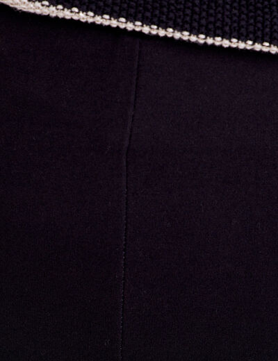 Pantalon jegging taille haute noir femme