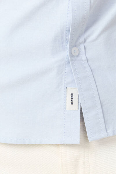 Chemise manches longues bleu clair homme