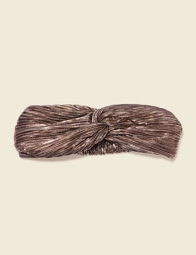 Bandeau plissé noir femme