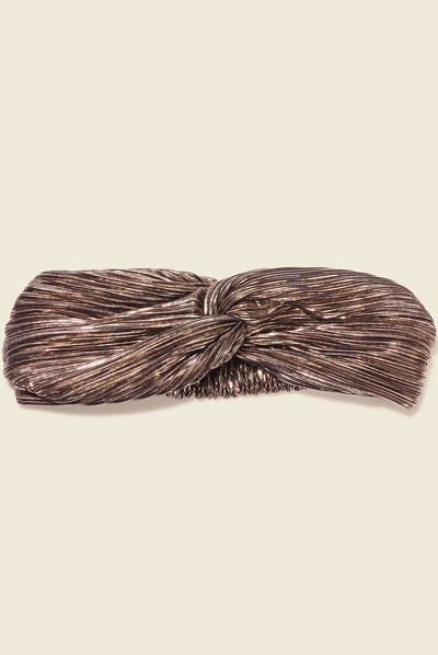 Bandeau plissé noir femme