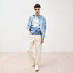 T-shirt manches courtes bleu gris homme
