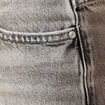 Jeans straight taille haute 7/8ème denim gris clair femme