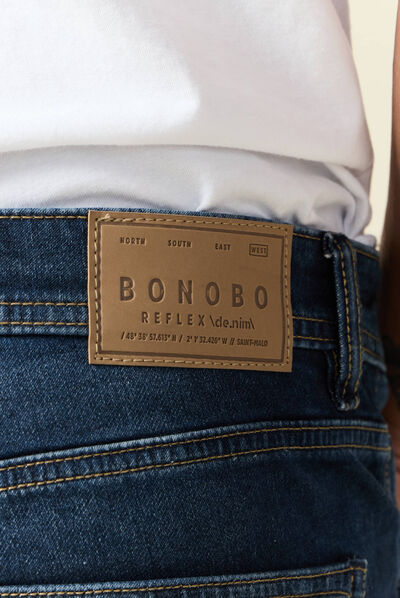 Bermuda confort ultra stretch denim brut homme