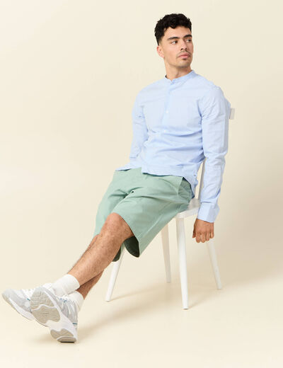 Chemise manches longues bleu ciel homme