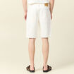 Bermuda droit en jean denim blanc homme