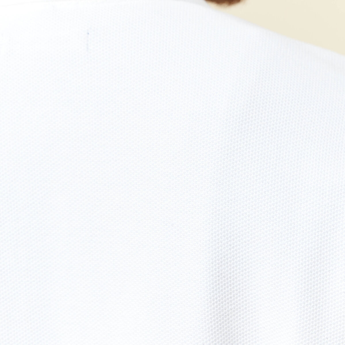 Polo cintré manches courtes en coton blanc homme