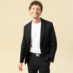 Veste blazer stretch noir homme