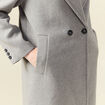 Manteau oversize long gris femme