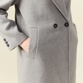 manteau oversize long gris femme Manteau oversize long gris femme