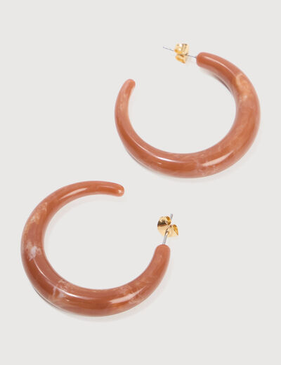 Cr&eacute;oles marron clair femme