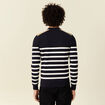 Pull manches longues bleu fonc&eacute; homme