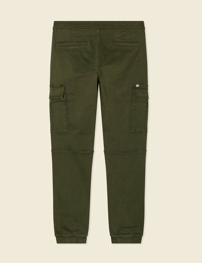 Pantalon battle bas resserré vert kaki homme