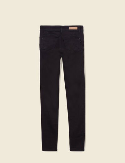 Jeans skinny push-up taille standard denim noir femme