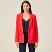 Veste esprit blazer cintrée rouge foncé femme