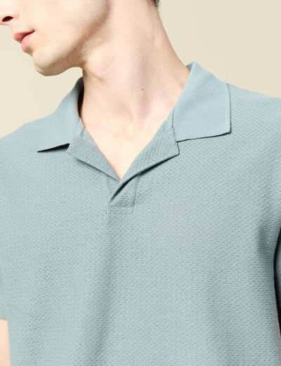 Polo manches courtes bleu gris homme
