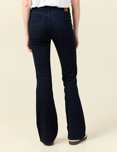 Jeans bootcut 5 poches denim brut femme