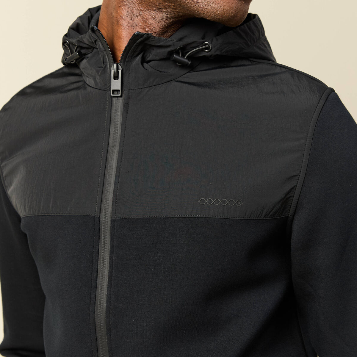Sweat zipp&eacute; &agrave; capuche vert fonc&eacute; homme