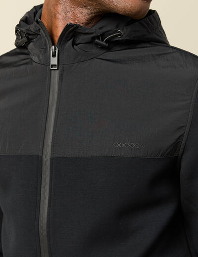 Sweat zipp&eacute; &agrave; capuche vert fonc&eacute; homme