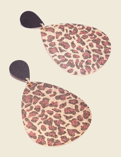 Boucles d'oreilles pendantes noir femme