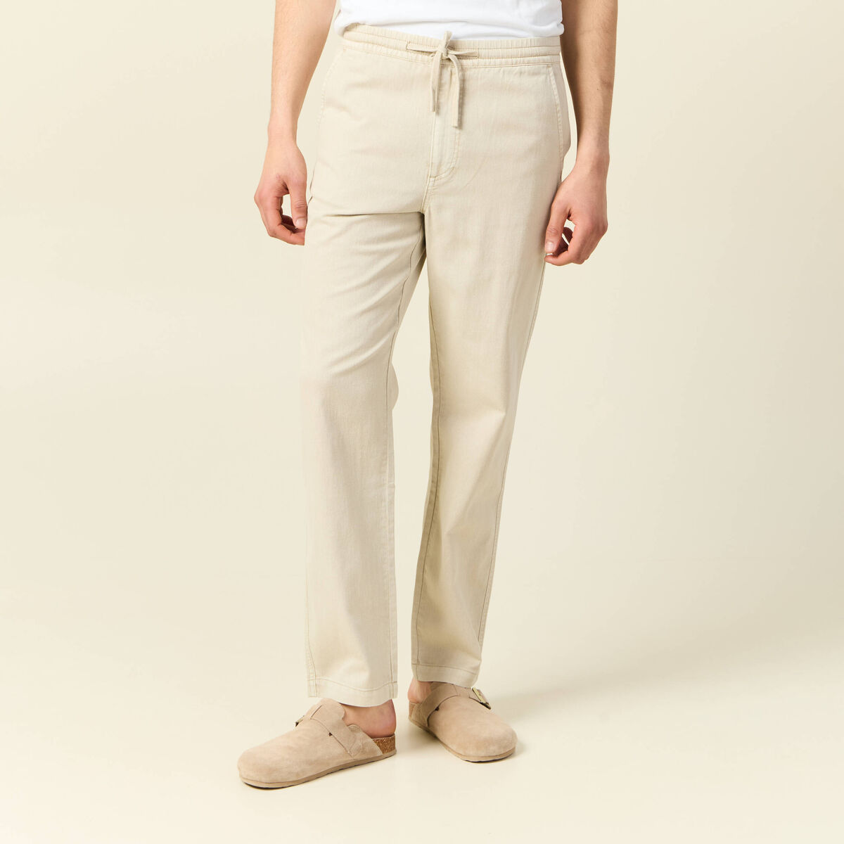 Pantalon chino sable homme
