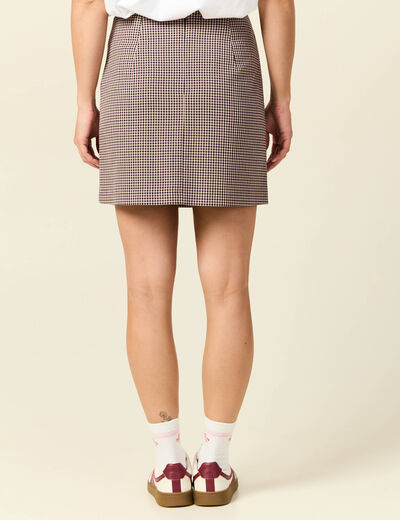 Jupe courte portefeuille noir femme