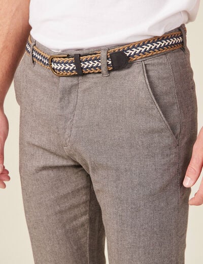 Pantalon chino straight gris foncé homme