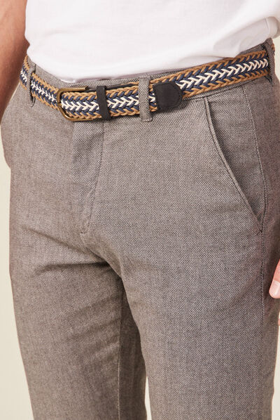 Pantalon chino straight gris foncé homme