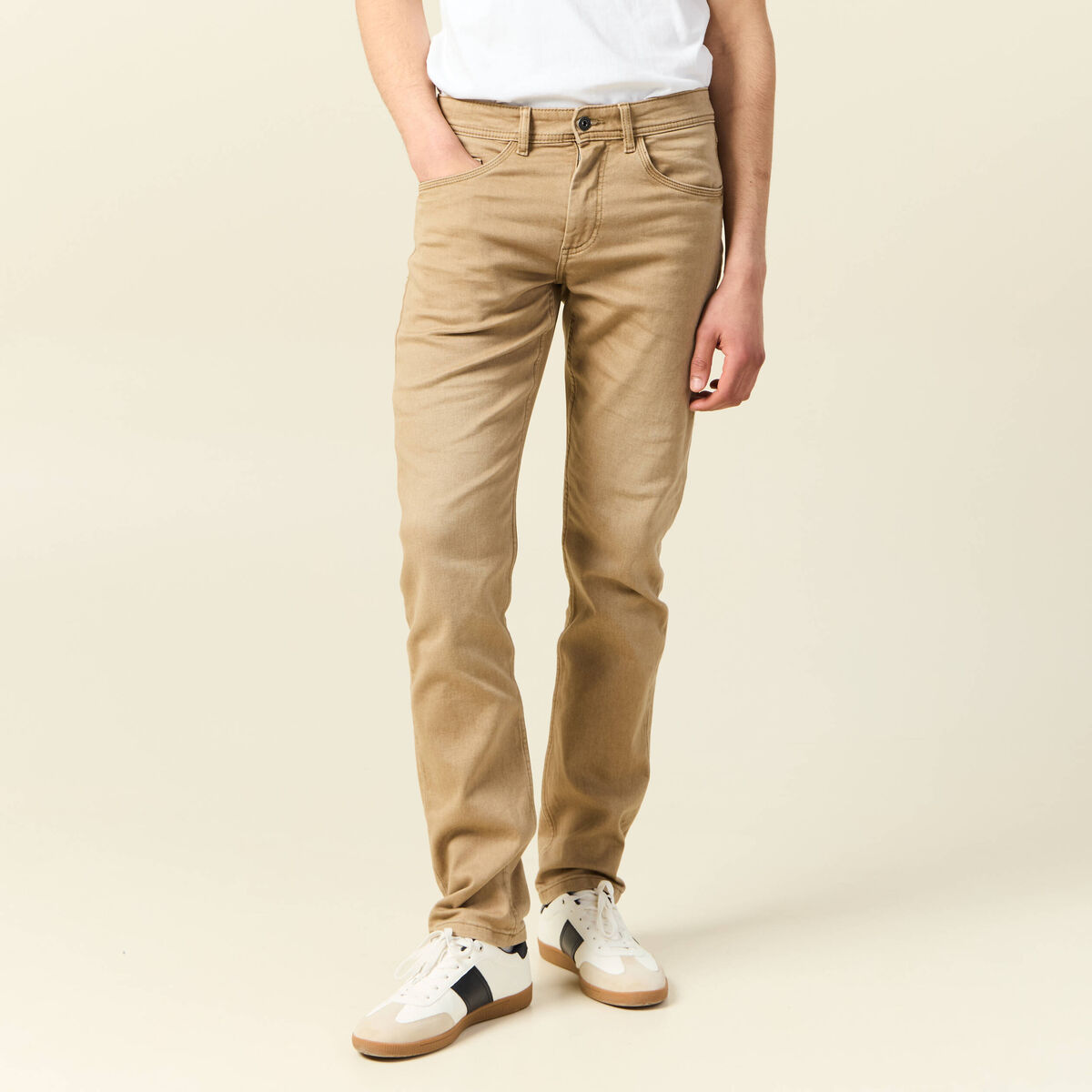 Jeans straight homme camel homme