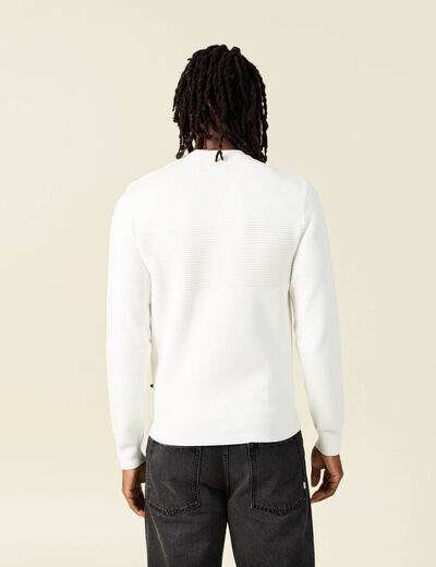 Pull éco-responsable ecru homme
