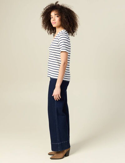 T-shirt manches courtes ecru femme