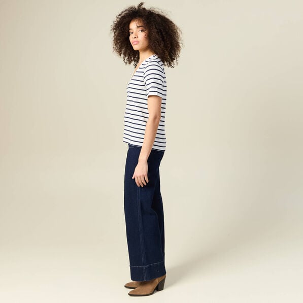 t shirt manches courtes ecru femme T-shirt manches courtes ecru femme