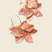Boucles d'oreilles pendantes marron foncé femme