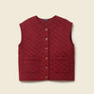 Gilet sans manches rouge foncé femme