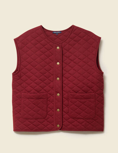 Gilet sans manches rouge foncé femme