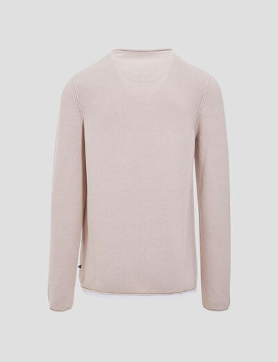 Pull manches longues beige homme