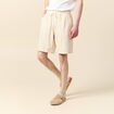 Short droit en tricot ecru homme