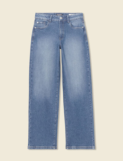 Jeans wide leg denim stone femme