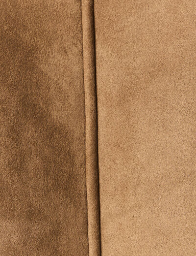 Blouson suédine col aviateur marron homme