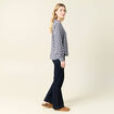 Blouse manches longues bleu femme