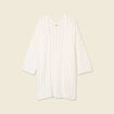 Gilet long ajouré ecru femme