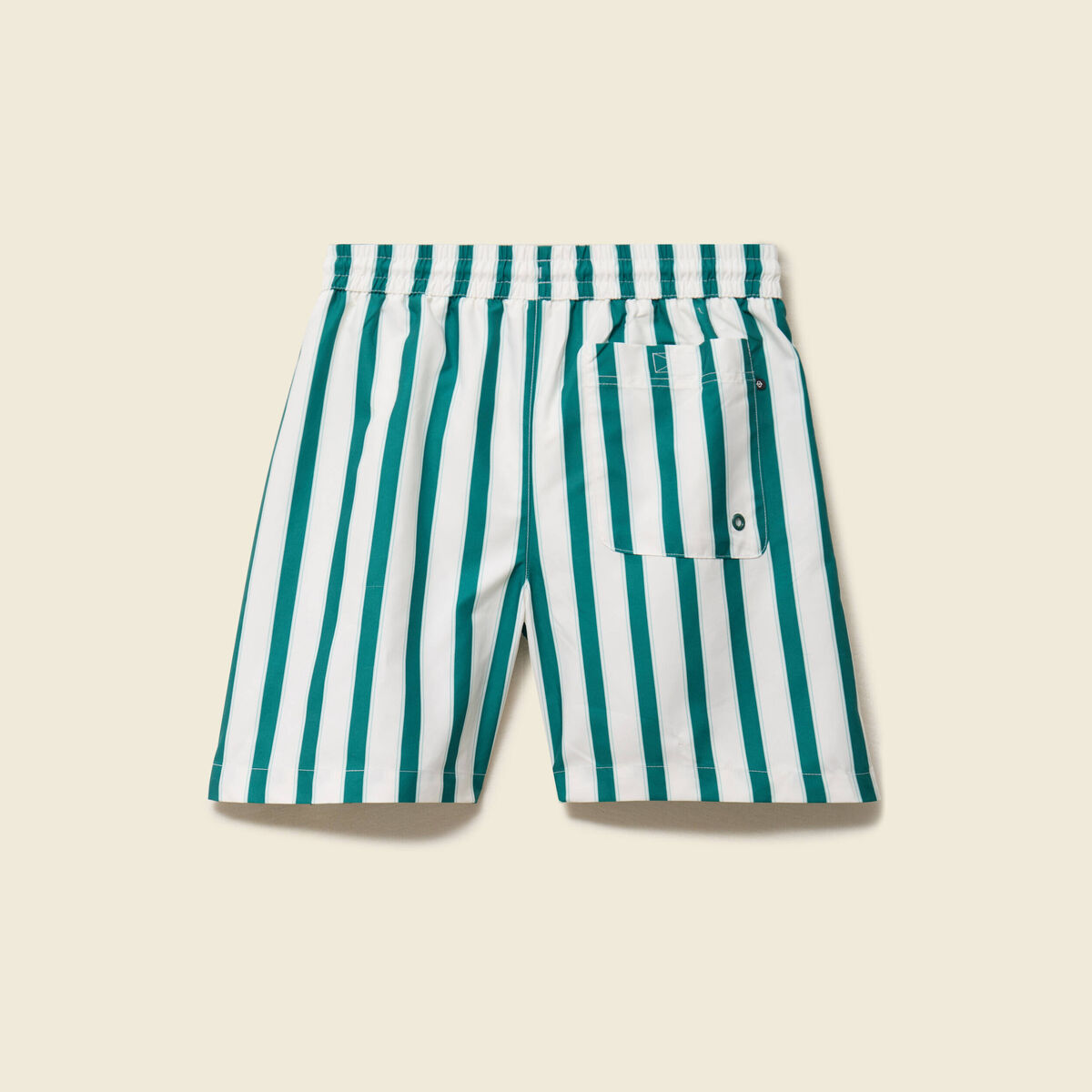 Maillot de bain ray&eacute; doubl&eacute; vert &eacute;meraude homme