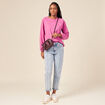 T-shirt manches longues rose framboise femme
