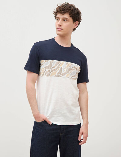 T-shirt manches courtes ecru homme