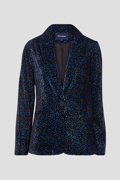 Veste esprit blazer droite noir femme