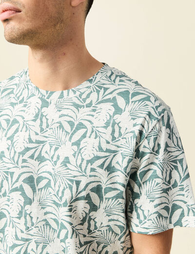 T-shirt manches courtes marron clair homme