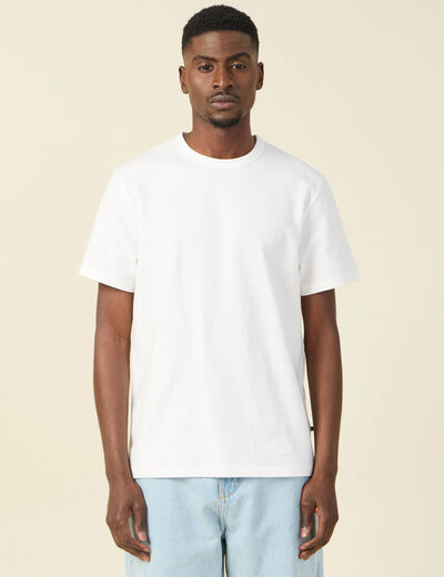 T-shirt manches courtes ecru homme